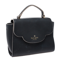 Kate Spade Black Leather Mini Nora Top Handle Bag