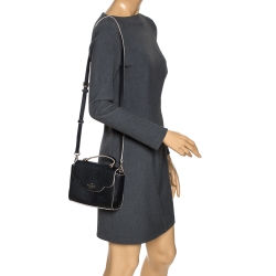 Kate Spade Black Leather Mini Nora Top Handle Bag