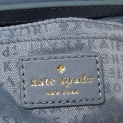 Kate Spade Light Blue Leather Pearl Embellished Maisie Serrano Crossboby Bag