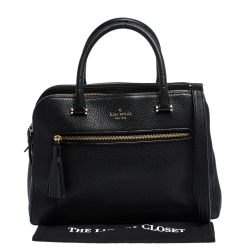 Pre Owned Kate Spade Black Leather Kalen Chester Street Satchel