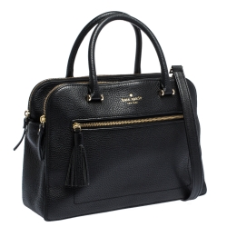 Pre Owned Kate Spade Black Leather Kalen Chester Street Satchel