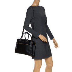 Pre Owned Kate Spade Black Leather Kalen Chester Street Satchel