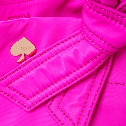 Pre Owned Kate Spade Fuchsia Nylon Flatiron Hana Tote