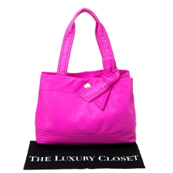 Pre Owned Kate Spade Fuchsia Nylon Flatiron Hana Tote