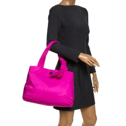 Pre Owned Kate Spade Fuchsia Nylon Flatiron Hana Tote