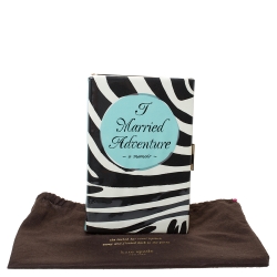 Pre Owned Kate Spade Tri Color PVC and Canvas I Married Adventure Clutch