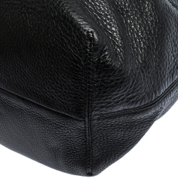 Pre Owned Kate Spade Black Leather Grey Street Drawstring Bag