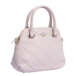 Pre Owned Kate Spade Light Pink Quilted Leather Patterson Drive Dome Satchel