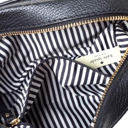 Pre Owned Kate Spade Black Leather Kingston Drive Arla Crossbody Bag