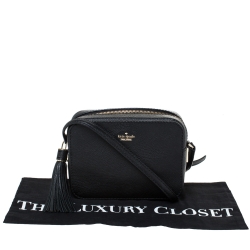 Pre Owned Kate Spade Black Leather Kingston Drive Arla Crossbody Bag