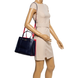 مملوكة مسبقًا Kate Spade Navy Blue Leather Small Arbour Hill Elodie Tote