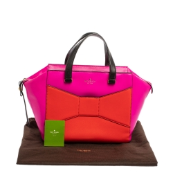 Pre Owned حقيبة يد كيت سبيد "2 بارك افينو بو" فيونكة جلد ثلاثي اللون