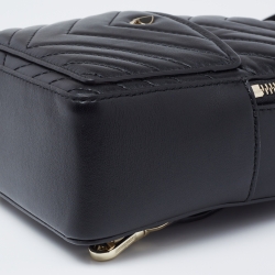 Pre Owned Kate Spade Black Quilted Leather Mini Polly Backpack