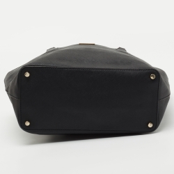 Pre Owned Kate Spade Black Leather Zip Tote