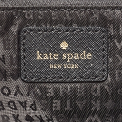 Pre Owned Kate Spade Black Leather Zip Tote