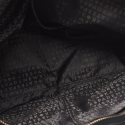 Pre Owned Kate Spade Black Leather Zip Tote