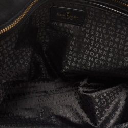 Pre Owned Kate Spade Black Leather Zip Tote