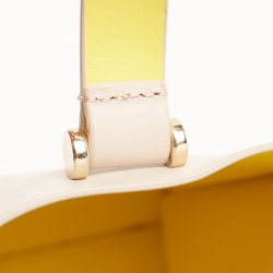 Kate Spade Light Beige/Yellow Leather Arbour Hill Kyra Tote