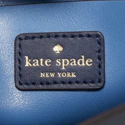 Pre Owned Kate Spade Navy Blue Leather Anissa Putnam Drive Tote