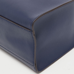 Pre Owned Kate Spade Navy Blue Leather Anissa Putnam Drive Tote