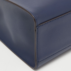 Pre Owned Kate Spade Navy Blue Leather Anissa Putnam Drive Tote