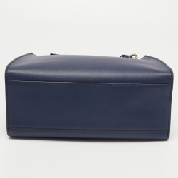 Pre Owned Kate Spade Navy Blue Leather Anissa Putnam Drive Tote