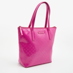 Kate Spade Pink Embossed Patent Leather Tote