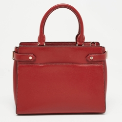 Pre Owned Kate Spade Red Saffiano Leather Medium Staci Satchel