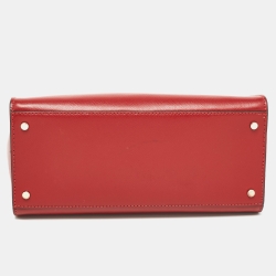 Pre Owned Kate Spade Red Saffiano Leather Medium Staci Satchel