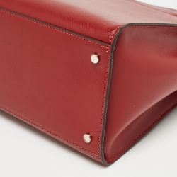 Pre Owned Kate Spade Red Saffiano Leather Medium Staci Satchel