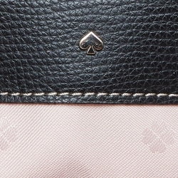 Pre Owned Kate Spade Black Leather Large Al Day Zip Tote