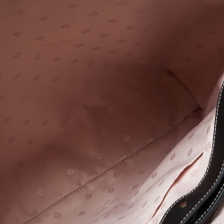 Pre Owned Kate Spade Black Leather Large Al Day Zip Tote