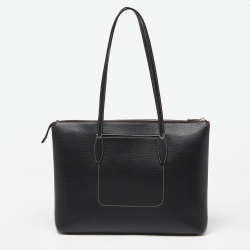 Pre Owned Kate Spade Black Leather Large Al Day Zip Tote