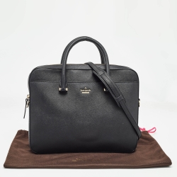 Pre Owned Kate Spade Black Leather Laptop Bag