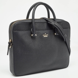 Pre Owned Kate Spade Black Leather Laptop Bag