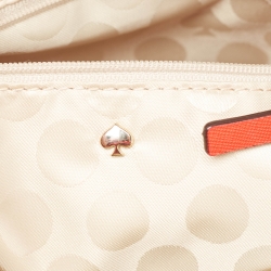 Pre Owned Kate Spade Red/Pink Leather Racing Stripe Margot Satchel