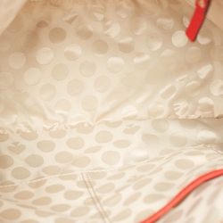 Pre Owned Kate Spade Red/Pink Leather Racing Stripe Margot Satchel