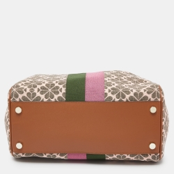 Kate Spade Multicolor Canvas and Leather Shopper Tote
