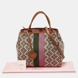 Kate Spade Multicolor Canvas and Leather Shopper Tote