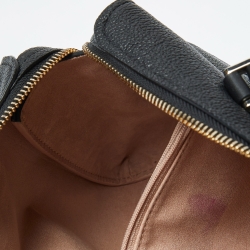 Pre Owned Kate Spade Black Leather Top Zip Satchel