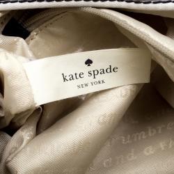Pre Owned Kate Spade Black/White Stripe Nylon Molly Backpack