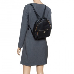 Pre Owned Kate Spade Black Leather Jackson Backpack
