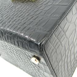 Kate Spade Black Embossed Leather Madison Avenue Collection Vanity Box