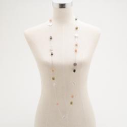 Pre Owned KENZO 120 CM Silver Beads Necklace