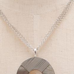 Pre Owned KENZO MOP Silver Necklace