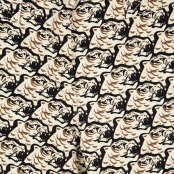 Pre Owned Kenzo Beige Tiger Printed Denim Skinny Jeans S