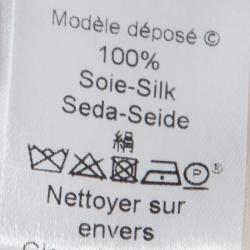 Pre Owned Kenzo Off White Cloud Printed Silk Ruffled Wrap Skirt M