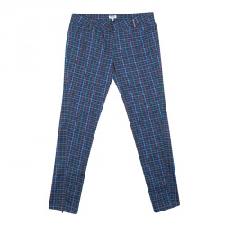 Kenzo Jungle Multicolor Irregular Check Printed Denim Jeans M