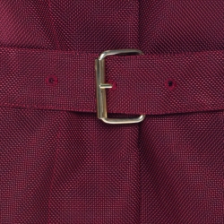 Kenzo Brick Red Contrast Lapel Cape Back Belted Jacket L