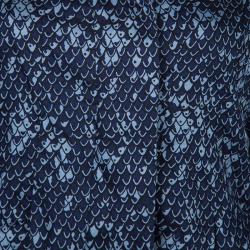 Pre Owned Kenzo Blue Printed Long Sleeve Top L